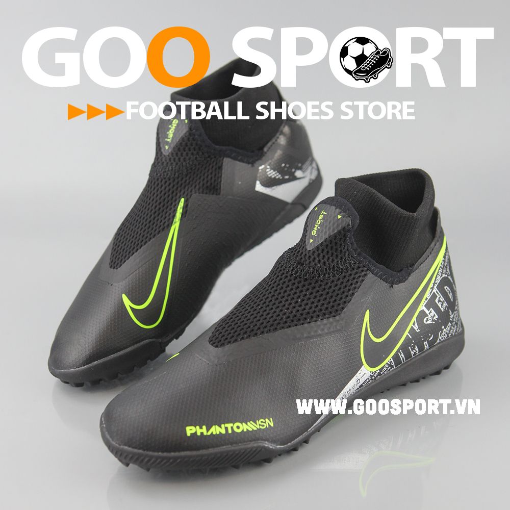 Nike Phantom Vision TF cổ cao đen full