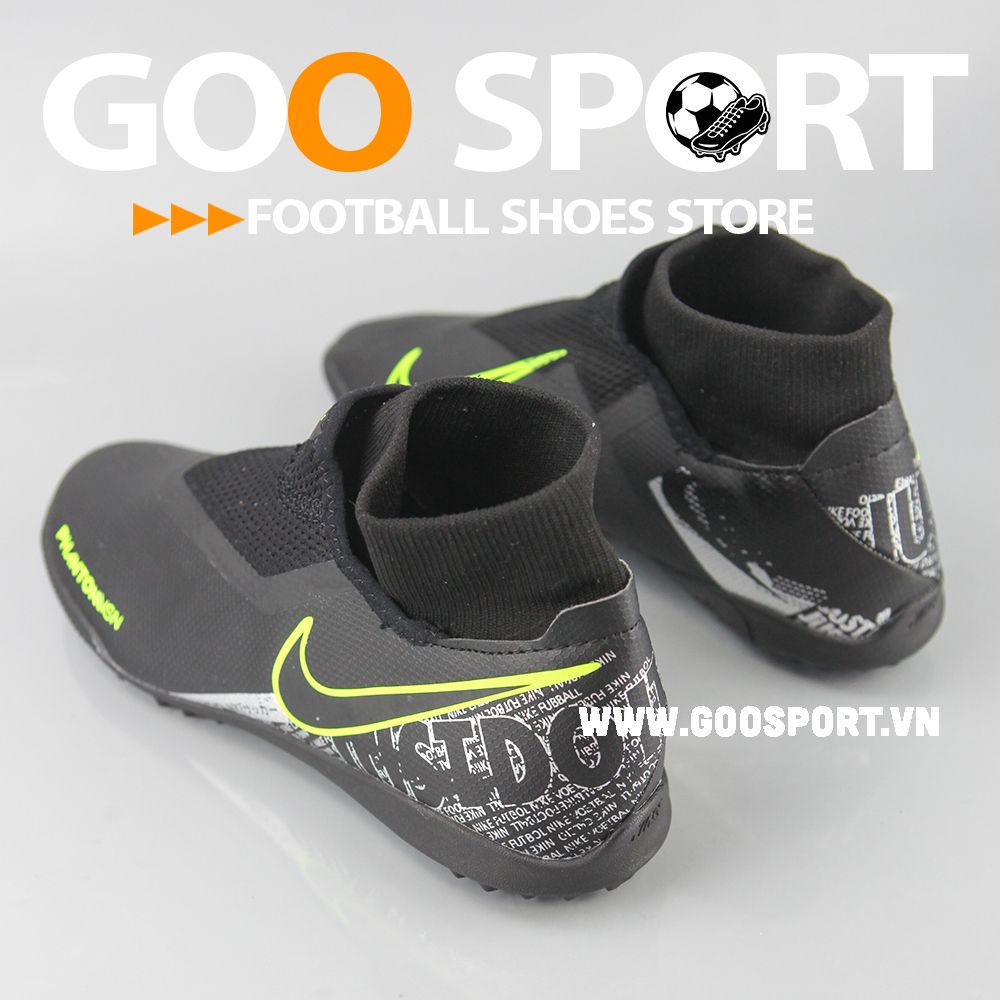 Nike Phantom Vision TF cổ cao đen full