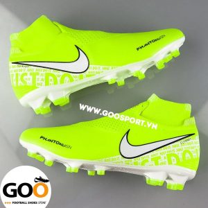 Nike Phantom Vision FG cổ cao dạ quang - Giày đá bóng sân cỏ tự nhiên