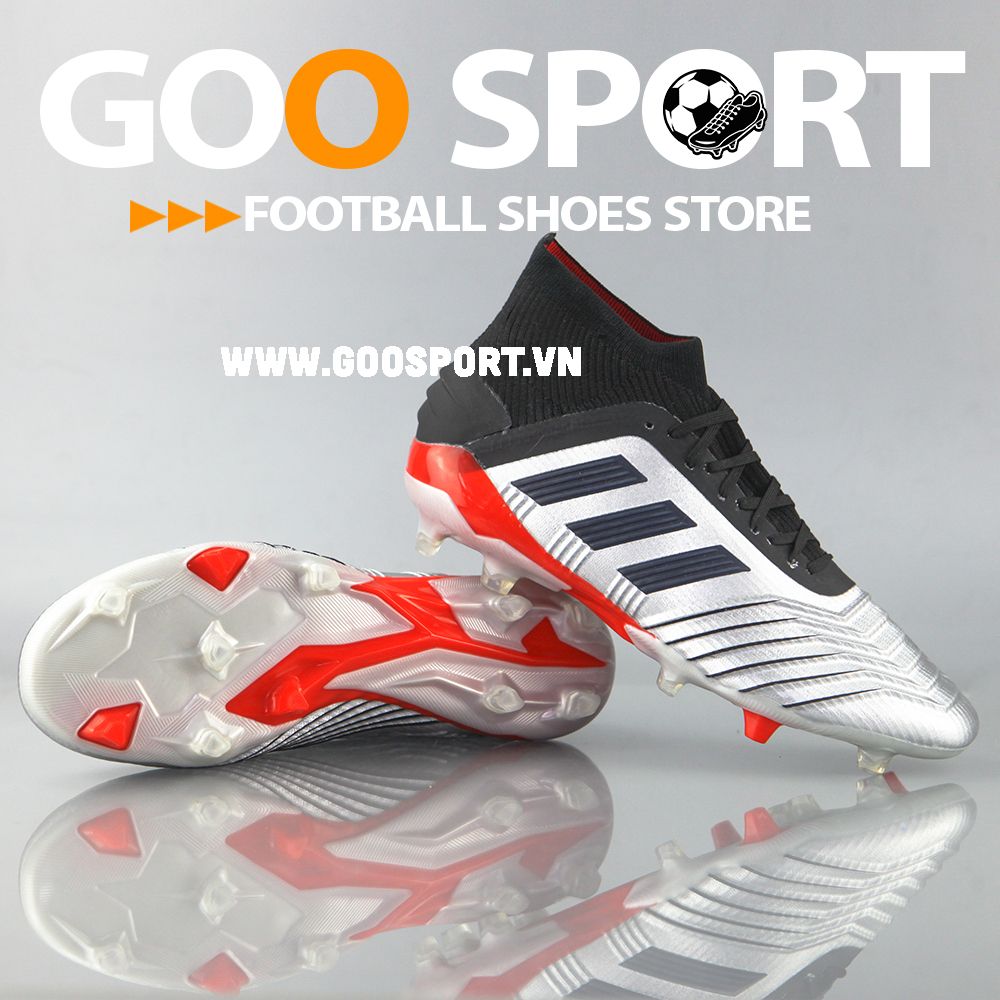 Adidas Predator 19.1 FG xám - Giày đá bóng sân cỏ tự nhiên