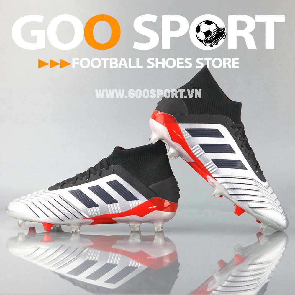 Adidas Predator 19.1 FG xám - Giày đá bóng sân cỏ tự nhiên