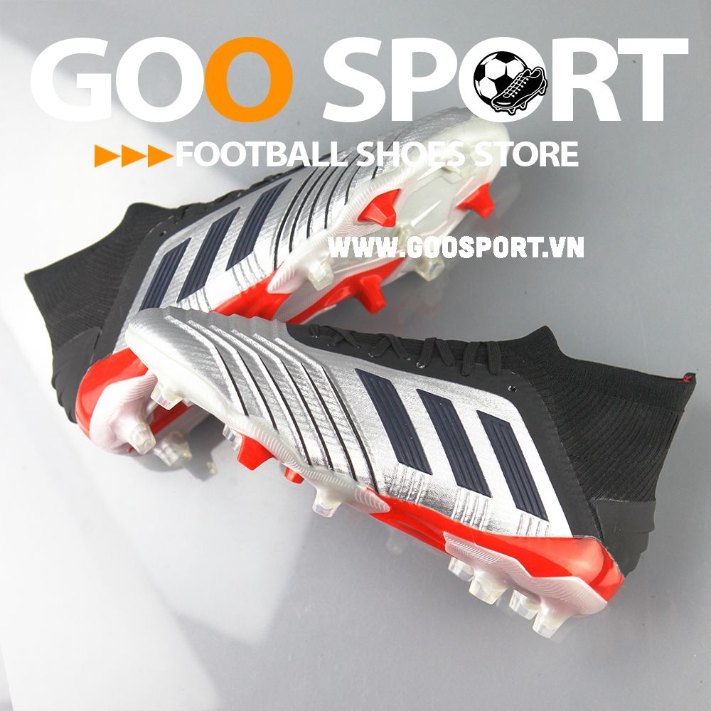Adidas Predator 19.1 FG xám - Giày đá bóng sân cỏ tự nhiên
