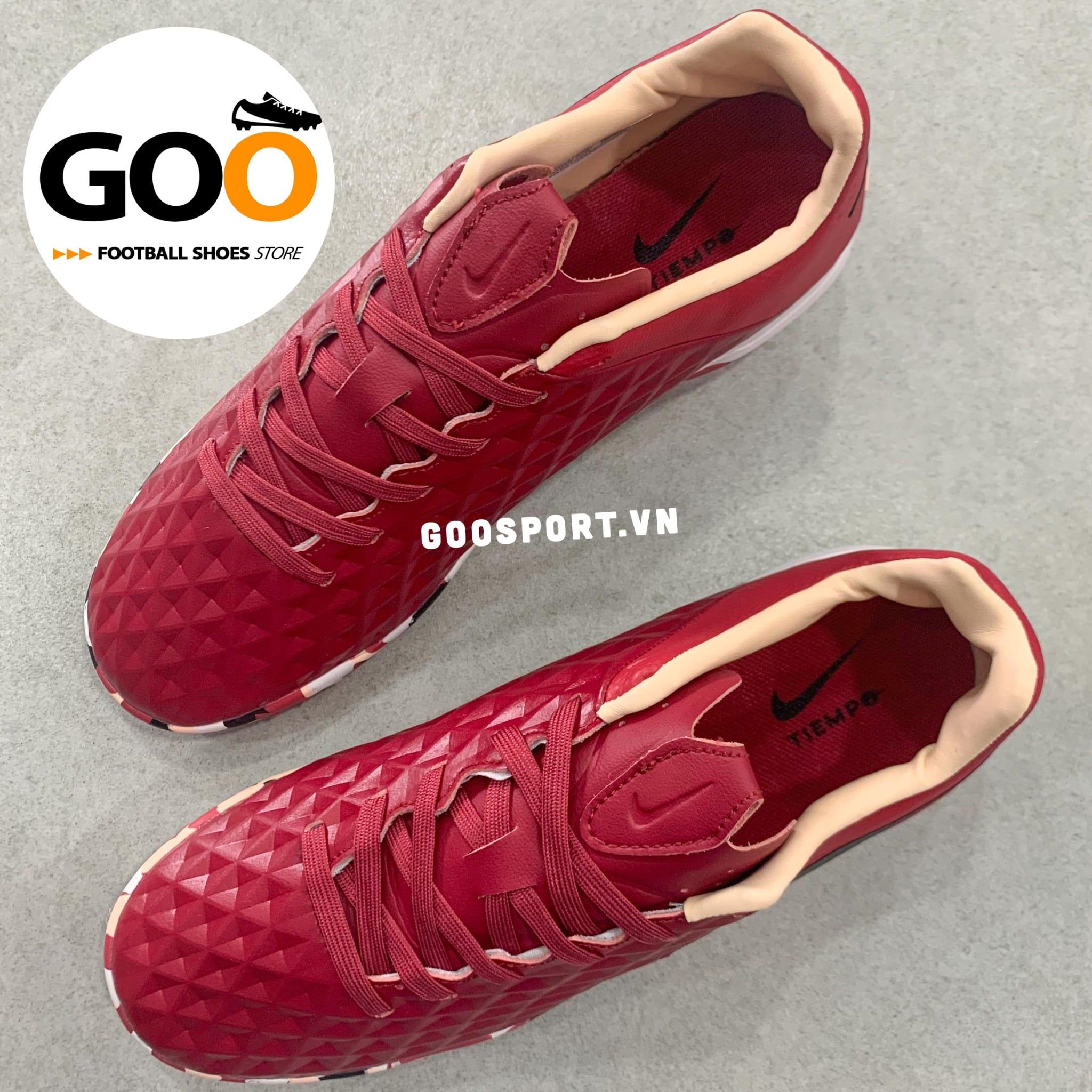 Nike Tiempo 8 TF đỏ đô camo