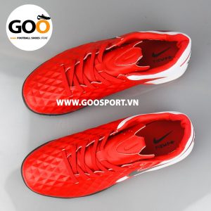 Nike Tiempo 8 TF đỏ gót trắng